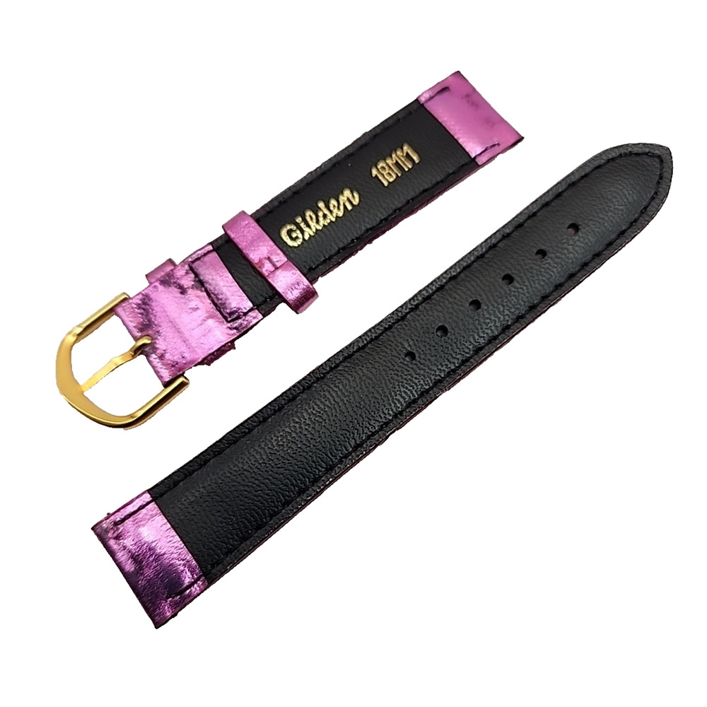 Gilden Metallic Pink 18mm Leather Watch Band - New Old Stock - Picture 2 of 4